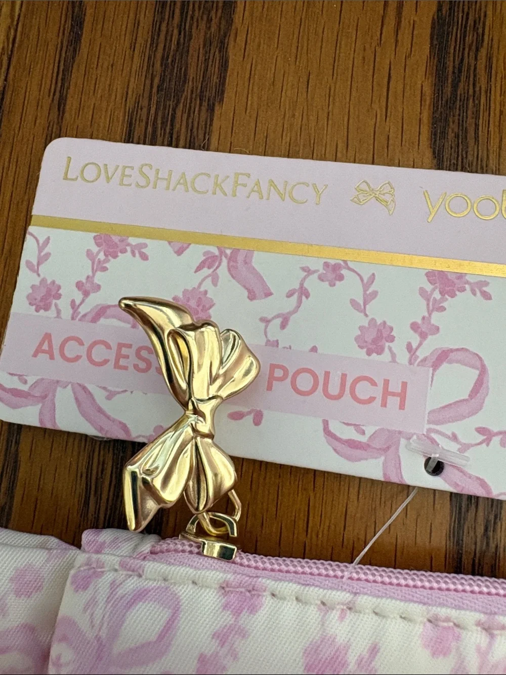 LoveShackFancy x Target - Yoobi Coquette Bow Flat Zip Pencil Case with Ruffles